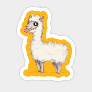 Love Llama Sticker